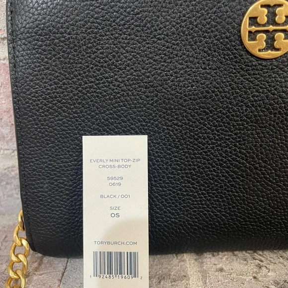 Tory Burch Black Crossbody Bag with Gold Logo - Picture 11 of 14